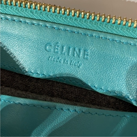 Celine Trio Leather Turquoise  Women's Bag - Picture 1 of 15